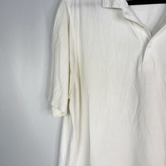 B Draddy Mens Medium M White Short Sleeve Golf Polo Shirt STAINED SA Golf Club - Picture 4 of 12